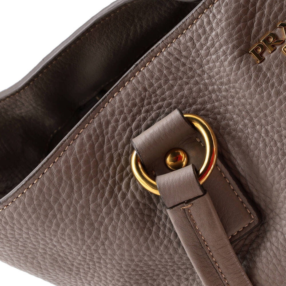 Prada Side Zip Shopper Tote Vitello #257067P91B - Picture 7 of 8